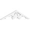 Ekena Millwork Pitch Riley Architectural Grade PVC Gable Pediment, 36"W x 7 1/2"H x 1"P (5/12) GPP036X008X100RIL - alternate 1